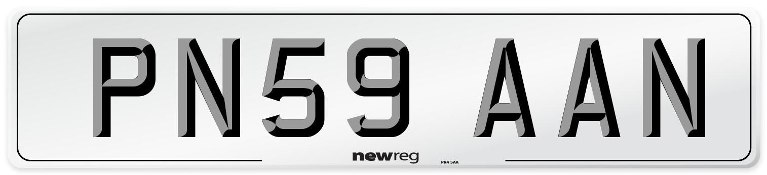 PN59 AAN Number Plate from New Reg